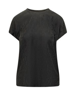 Pinko Floral Cut-Out Sleeve Blouse - Black