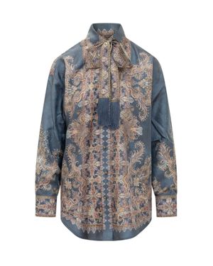 Zimmermann Valiant Relaxed Shirt - Blue