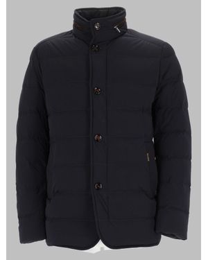 Moorer Stretch Nylon Blend Trench Coat - Blue