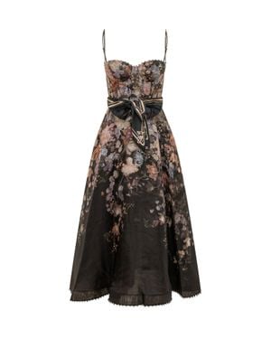 Zimmermann Floral Corset Dress - Black