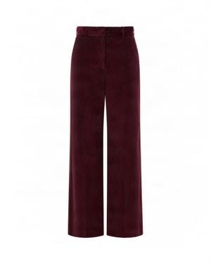 Max Mara Wide-Leg Corduroy Pants - Purple