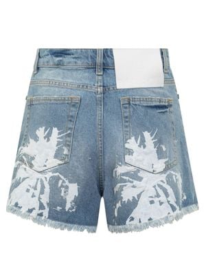 Barrow Stylish Mini Shorts With Unique Design - Blue