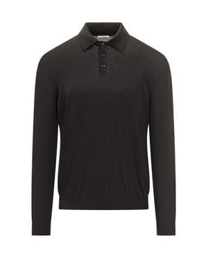 Malo Basic 3-Button Polo Shirt - Black