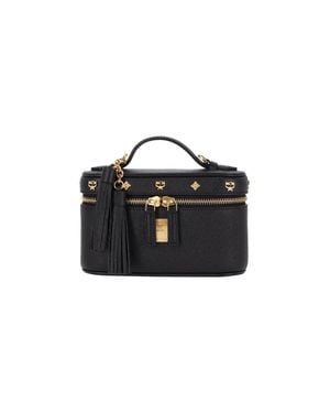 MCM Mini Top-Handle Vanity Bag - Black