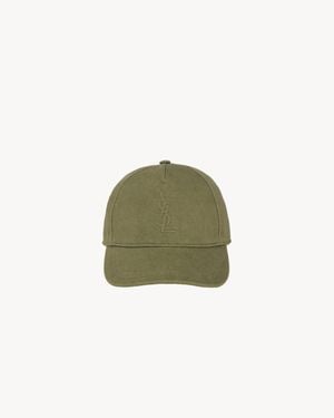 Saint Laurent Cassandre Baseball Hat - Green