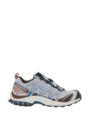 Salomon Trail Running Sneaker With Perforated Tech Fabric And Logo Patch - White