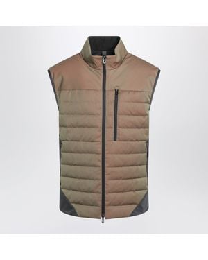 Sease Intrepid Iridescent Tech-Wool Padded Vest - Brown