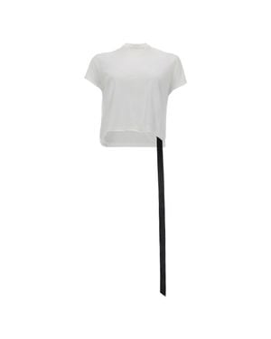 Rick Owens Short Sleeve Round Neck T-Shirt - White