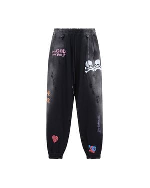 MASTERMIND WORLD Vintage Doodle Sweatpants - Black
