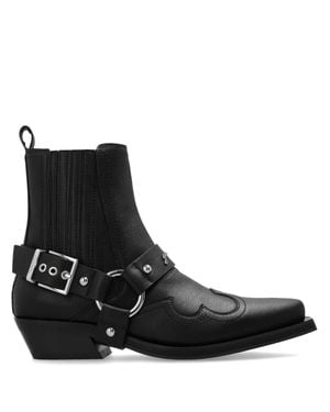 Ganni Western Fitted Chelsea Boots Women - Black
