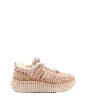 Chloé Nama Whipstitched Sneaker - Pink