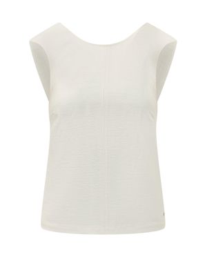 Calvin Klein Textured Sleeveless Top - White