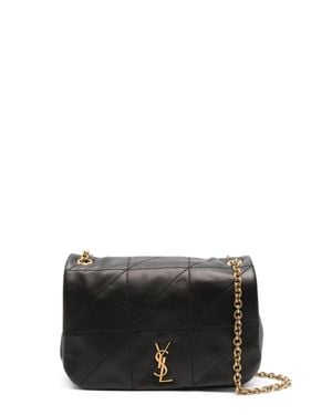 Saint Laurent Mini Jamie Quilted Leather Crossbody Bag With Cassandre Flap Detail - Black