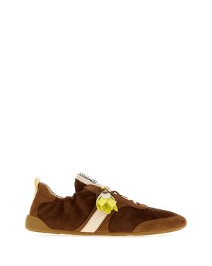 Chloé Leather Kick Sneakers With Rubber Sole - Brown