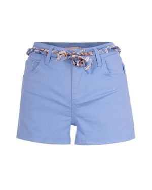 Liu Jo Shorts With Scarf Belt - Blue