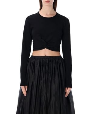 THE GARMENT Madison Knotted Top - Black