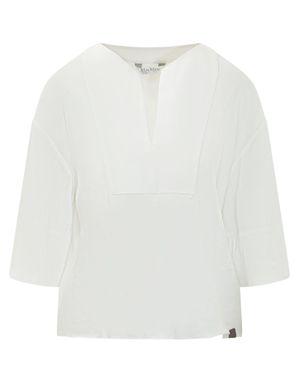 Max Mara Pure Elegant V-Neck Blouse - White