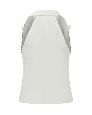 Pinko Structured Gilet With Revers - Gray