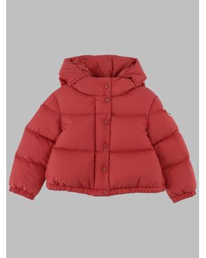 Moncler Laurie Padded Hooded Jacket For Baby - Red