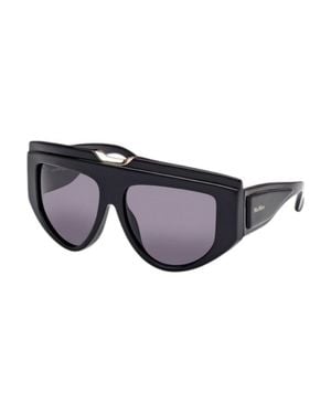 Max Mara Sleek Sunglasses With Glossy Shimmer Finish - Blue