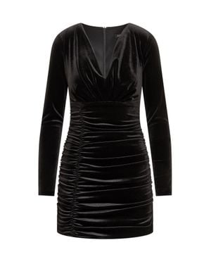 ACTUALEE Textured Mini Dress - Black