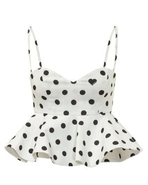 Fiorucci Playful Polka Dot Top - Metallic