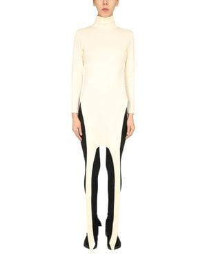 Ambush Polo Neck Apron Sweater - White