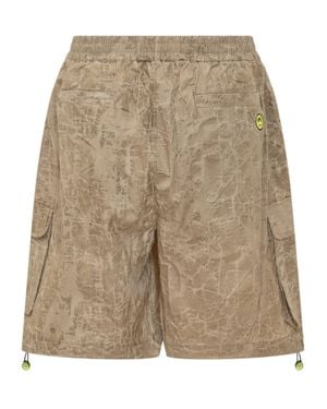 Barrow Mini Cargo Bermuda Shorts With Decorative Pockets - Natural