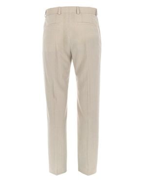 HUGO Virgin Wool Polyester Pants - Natural