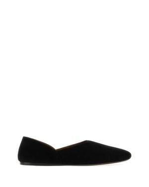 KHAITE Jane Leather And Suede Ballerinas - Black