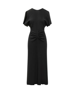 Victoria Beckham Chic Midi Gathered Suit - Black