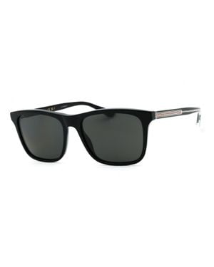 Gucci Rectangular Acetate Sunglasses - Black