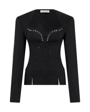 Ludovic de Saint Sernin Fitted Long Sleeve Jacket - Black