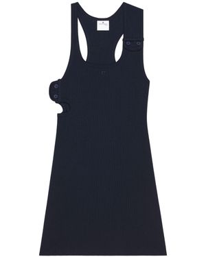Courreges 90S Mini Dress With Cut-Out Detailing - Blue