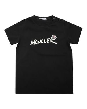 Moncler Baby Cotton T-Shirt - Black