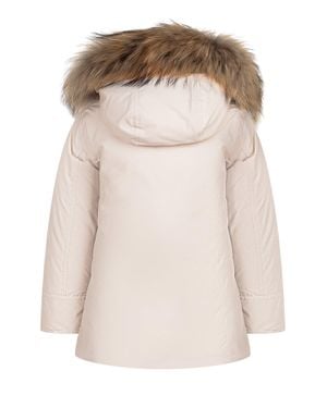 Woolrich Parka Jacket With Quilted Insulation - Natural