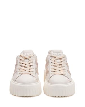 Hogan Stylish Leather Sneakers - Natural