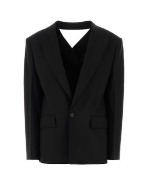 DSquared² Solid Shawl Lapel Jacket - Black
