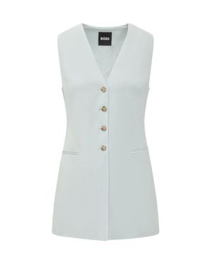 BOSS Mini Gilet With Buttons And Pockets - Blue