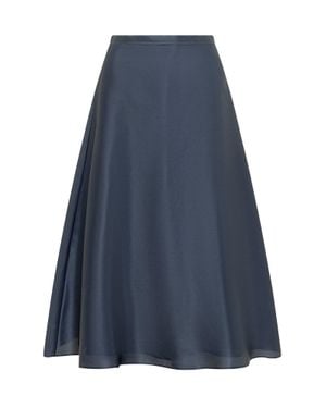 Alberta Ferretti Midi A-Line Skirt - Blue