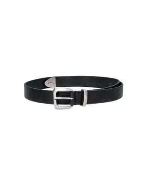 MOLEBO Leather Belt With Buckle - Black
