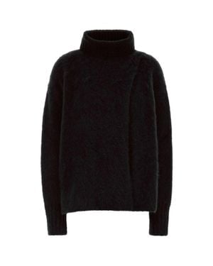 Uma Wang Stretch Alpaca Blend Sweater - Black