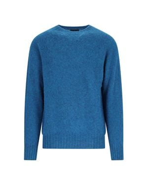 Howlin' Dragonfly Motif 100% Wool Sweater For - Blue