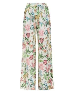 120% Lino Linen Pants For - White