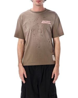 Satisfy Mothtech Laser-Cut Ventilation Relaxed Fit Running T-Shirt - Gray