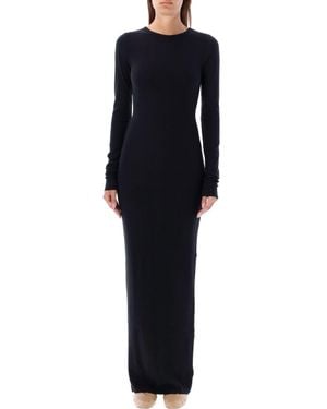 ÉTERNE Long Sleeve Maxi Dress - Blue