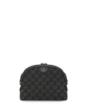 Gucci Signature Gg Small Shoulder Handbag - Black