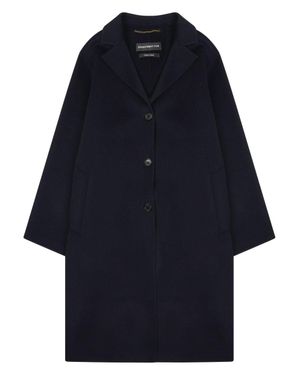 Department 5 Elegant Wool Trench Coat For - Blue