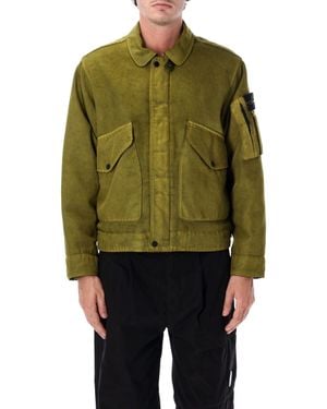 Stone Island Cotton-Blend Field Jacket - Green