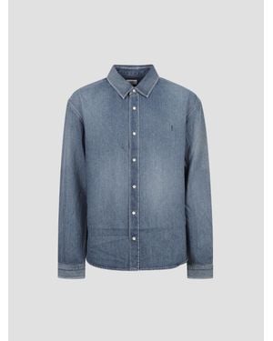 Saint Laurent Colorado Shirt With Cassandra Motif - Blue